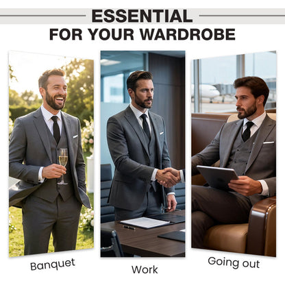 Herren Slim-Fit 3-teiliges Anzugset