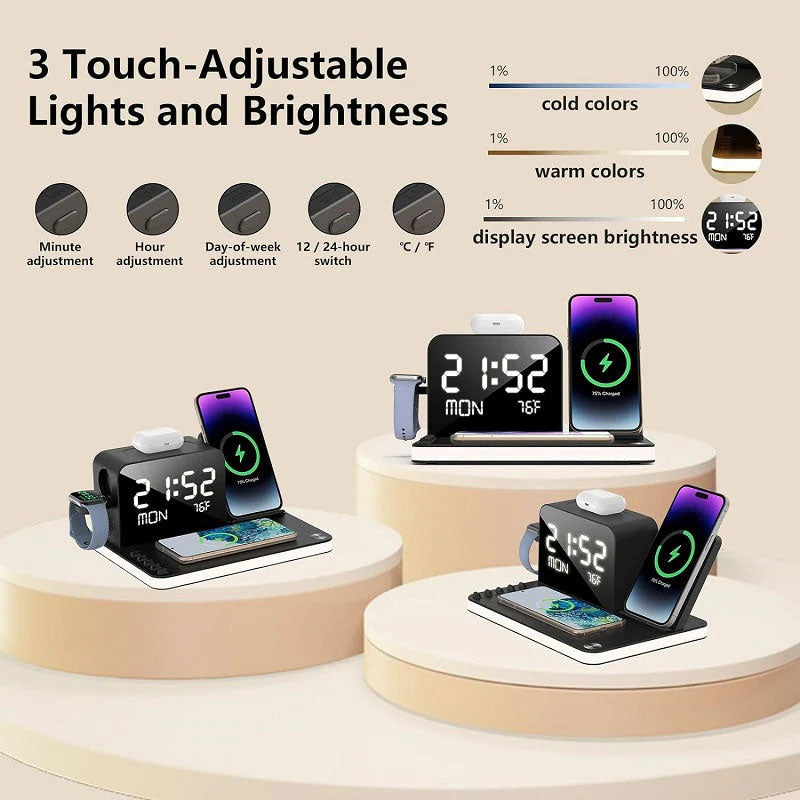 💎50% RABATT! 💎 7-in-1 Kabellose Ladestation – Laden Sie Smartphone, AirPods, Smartwatch &amp; mehr gleichzeitig – Schnell, Ordnung &amp; Platzsparend ⚡📱