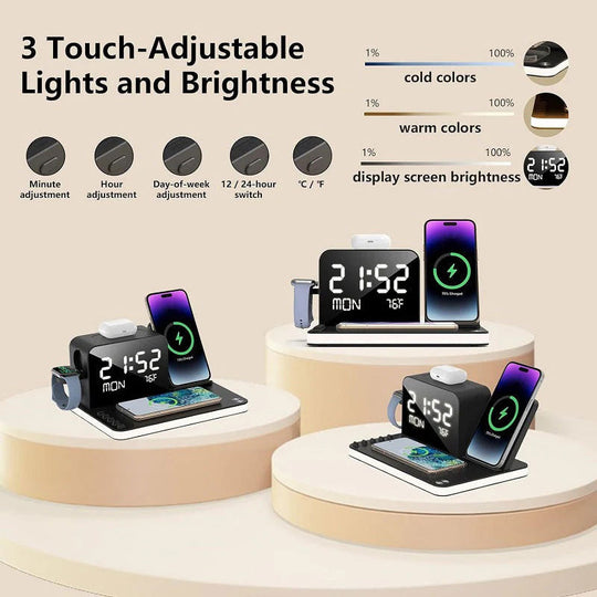 💎50% RABATT! 💎 7-in-1 Kabellose Ladestation – Laden Sie Smartphone, AirPods, Smartwatch &amp; mehr gleichzeitig – Schnell, Ordnung &amp; Platzsparend ⚡📱