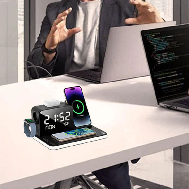 💎50% RABATT! 💎 7-in-1 Kabellose Ladestation – Laden Sie Smartphone, AirPods, Smartwatch &amp; mehr gleichzeitig – Schnell, Ordnung &amp; Platzsparend ⚡📱