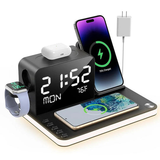 💎50% RABATT! 💎 7-in-1 Kabellose Ladestation – Laden Sie Smartphone, AirPods, Smartwatch &amp; mehr gleichzeitig – Schnell, Ordnung &amp; Platzsparend ⚡📱