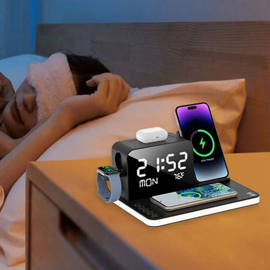 💎50% RABATT! 💎 7-in-1 Kabellose Ladestation – Laden Sie Smartphone, AirPods, Smartwatch &amp; mehr gleichzeitig – Schnell, Ordnung &amp; Platzsparend ⚡📱