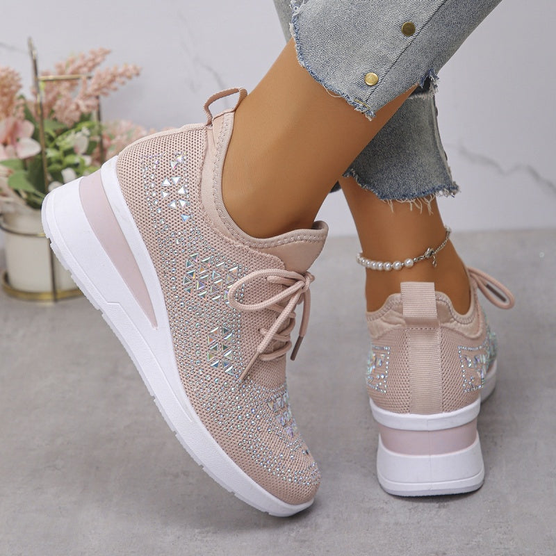 👟 50% RABATT! ✨ Atmungsaktive Sneaker aus Mesh mit Strassverzierung – Funkelndes Design, Leichte Belüftung & Rutschfeste Sohle 💎