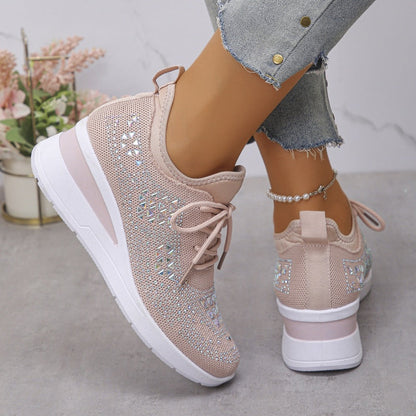 👟 50% RABATT! ✨ Atmungsaktive Sneaker aus Mesh mit Strassverzierung – Funkelndes Design, Leichte Belüftung & Rutschfeste Sohle 💎