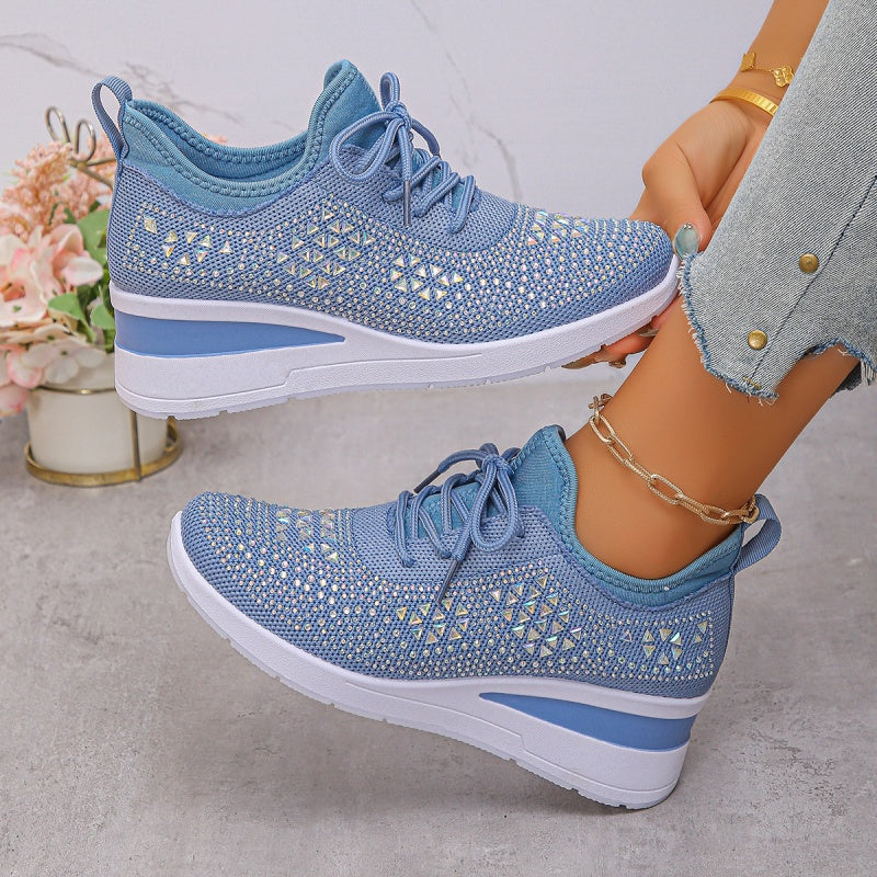 👟 50% RABATT! ✨ Atmungsaktive Sneaker aus Mesh mit Strassverzierung – Funkelndes Design, Leichte Belüftung & Rutschfeste Sohle 💎