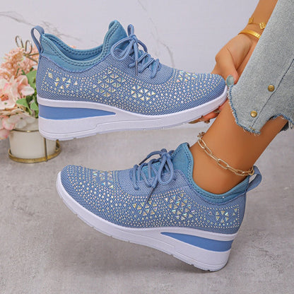 👟 50% RABATT! ✨ Atmungsaktive Sneaker aus Mesh mit Strassverzierung – Funkelndes Design, Leichte Belüftung & Rutschfeste Sohle 💎