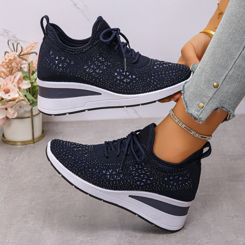 👟 50% RABATT! ✨ Atmungsaktive Sneaker aus Mesh mit Strassverzierung – Funkelndes Design, Leichte Belüftung & Rutschfeste Sohle 💎