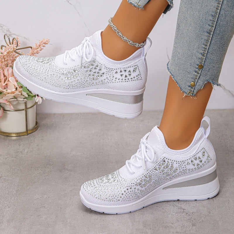 👟 50% RABATT! ✨ Atmungsaktive Sneaker aus Mesh mit Strassverzierung – Funkelndes Design, Leichte Belüftung & Rutschfeste Sohle 💎