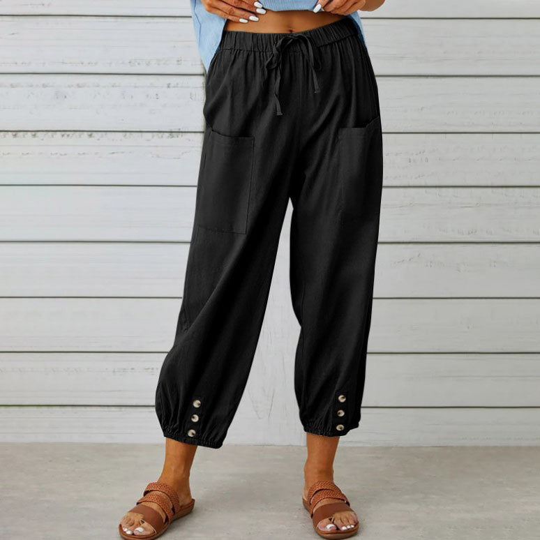 👖 60% RABATT! 💞 Weite Gerade Damenhose aus Baumwolle &amp; Leinen – Atmungsaktiv, Schmeichelhafte Passform &amp; Praktische Taschen ✨