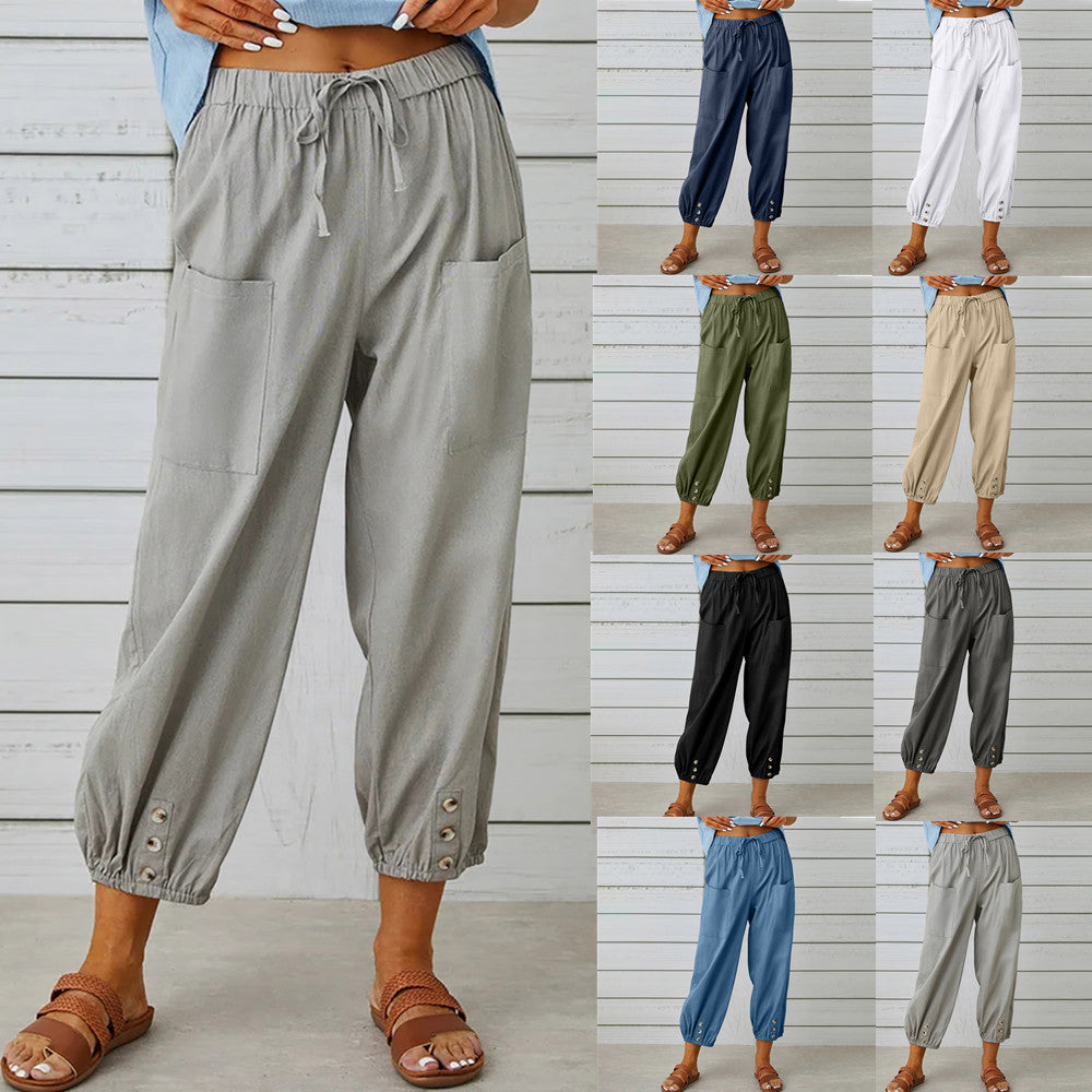 👖 60% RABATT! 💞 Weite Gerade Damenhose aus Baumwolle &amp; Leinen – Atmungsaktiv, Schmeichelhafte Passform &amp; Praktische Taschen ✨