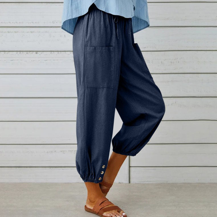 👖 60% RABATT! 💞 Weite Gerade Damenhose aus Baumwolle &amp; Leinen – Atmungsaktiv, Schmeichelhafte Passform &amp; Praktische Taschen ✨
