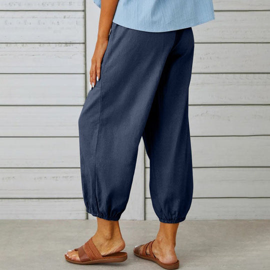 👖 60% RABATT! 💞 Weite Gerade Damenhose aus Baumwolle &amp; Leinen – Atmungsaktiv, Schmeichelhafte Passform &amp; Praktische Taschen ✨
