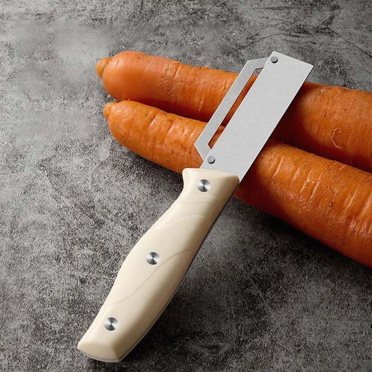 🥕 KAUFE 2, ERHALTE 1 GRATIS! 🔪 Multifunktions-Schäler – Rasiermesserscharfe Klinge, Ergonomischer Holzgriff &amp; Integrierter Flaschenöffner für Die Küche ✨