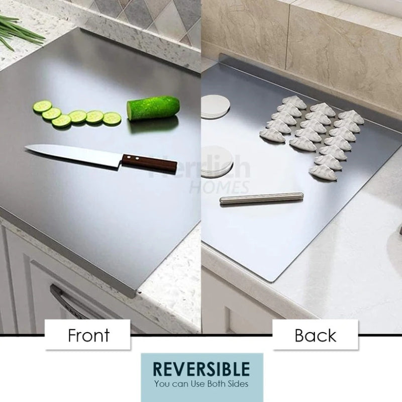 Schneidebrett aus Edelstahl für die Arbeitsplatte