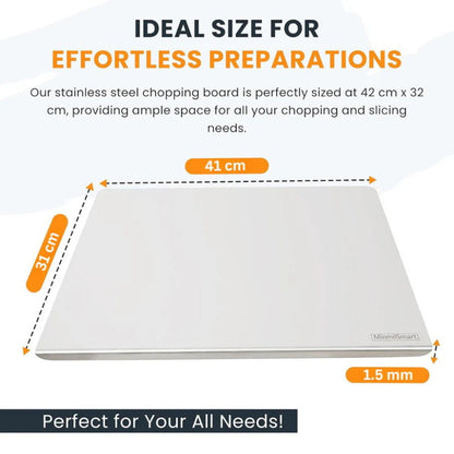 Schneidebrett aus Edelstahl für die Arbeitsplatte