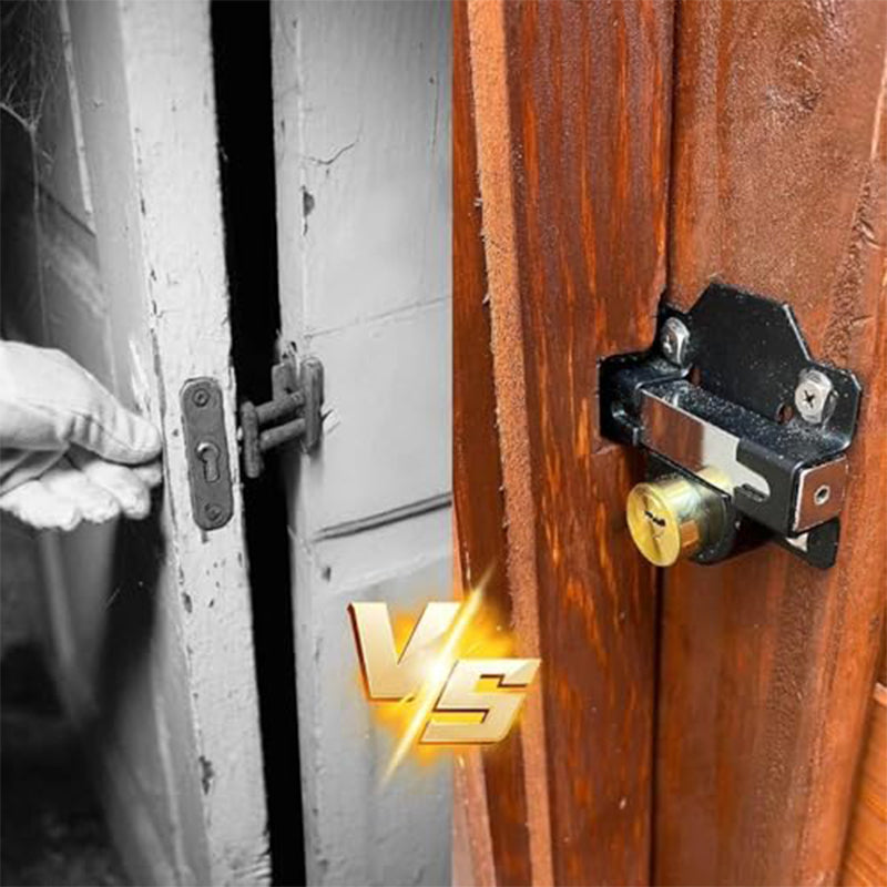 💎 50% RABATT! 💎 Doppelseitiges Hoftor-Schloss 50/70 mm – Robustes Eisenschloss mit Langriegel & 5 Schlüsseln für Innen & Außen 🔒🚪