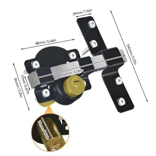 💎 50% RABATT! 💎 Doppelseitiges Hoftor-Schloss 50/70 mm – Robustes Eisenschloss mit Langriegel &amp; 5 Schlüsseln für Innen &amp; Außen 🔒🚪
