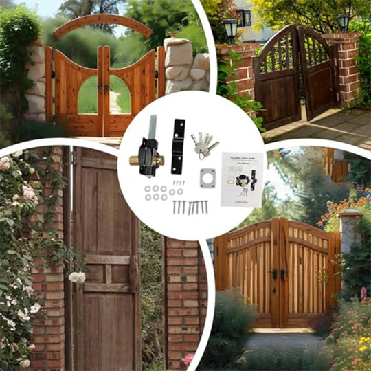 💎 50% RABATT! 💎 Doppelseitiges Hoftor-Schloss 50/70 mm – Robustes Eisenschloss mit Langriegel &amp; 5 Schlüsseln für Innen &amp; Außen 🔒🚪