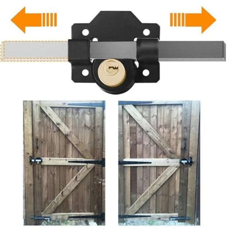 💎 50% RABATT! 💎 Doppelseitiges Hoftor-Schloss 50/70 mm – Robustes Eisenschloss mit Langriegel &amp; 5 Schlüsseln für Innen &amp; Außen 🔒🚪