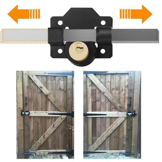 💎 50% RABATT! 💎 Doppelseitiges Hoftor-Schloss 50/70 mm – Robustes Eisenschloss mit Langriegel &amp; 5 Schlüsseln für Innen &amp; Außen 🔒🚪