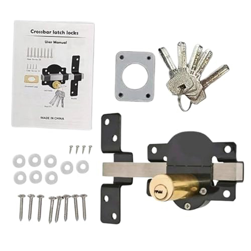💎 50% RABATT! 💎 Doppelseitiges Hoftor-Schloss 50/70 mm – Robustes Eisenschloss mit Langriegel &amp; 5 Schlüsseln für Innen &amp; Außen 🔒🚪