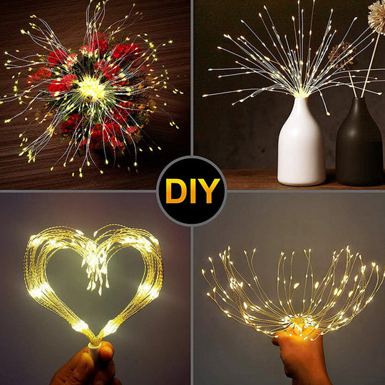 ✨🎆 50% RABATT! Solar-Feuerwerks-Lichterkette: 280 warmweiße LEDs, 8 Leuchtmodi 🌿💡 für Garten, Party &amp; Terrasse – wasserdicht &amp; dekorativ