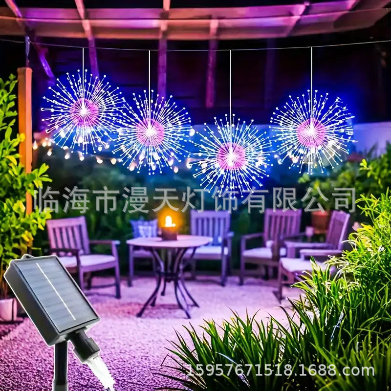 ✨🎆 50% RABATT! Solar-Feuerwerks-Lichterkette: 280 warmweiße LEDs, 8 Leuchtmodi 🌿💡 für Garten, Party &amp; Terrasse – wasserdicht &amp; dekorativ