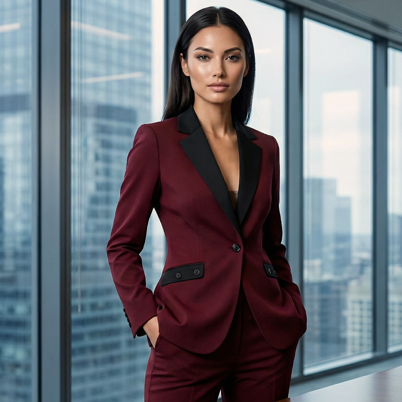 🌞Frühlingserwachen: 50% Rabatt!✨ Modernes Anzugset – Kontrastrevers &amp; Strukturierte Silhouette, Elegant &amp; Vielseitig für Büro &amp; Festlichkeiten