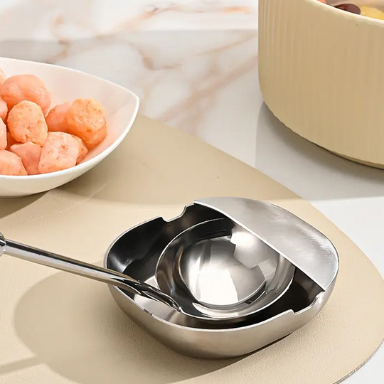 🥄 KAUFE 3, ERHALTE 1 GRATIS! ✨ Edelstahl Löffelablage – Rostfrei, Tropfschutz &amp; Platzsparend für die Küche 💎
