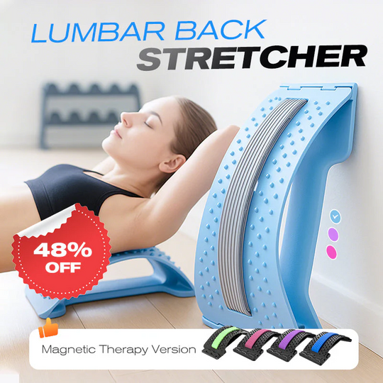 🔥 48% OFF TODAY! 🧘‍♂️Magnetic Lumbar Stretcher – Acupressure Massage, Portable Design &amp; Relieves Back Pain ✨