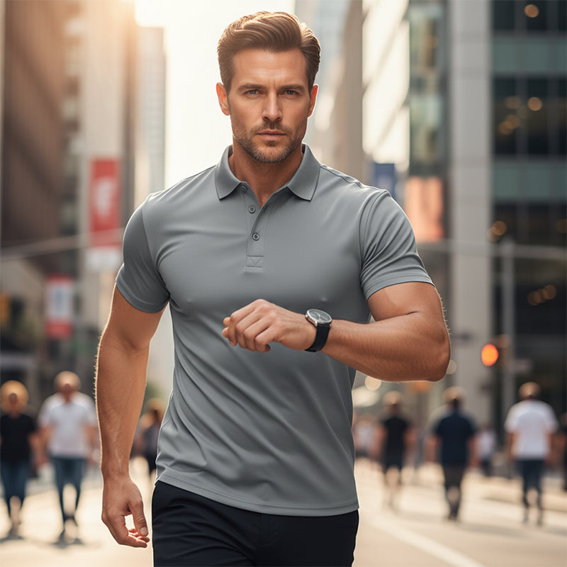 💎 -50% AUF DAS HERREN POLO-SHIRT! 💎 Schnell Trocknend, Knitterfrei & Athletische Passform für Business & Freizeit