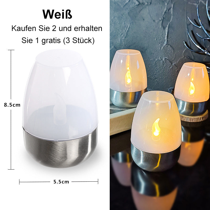 🕯️🌞 Solar-Kerzenlicht – wetterfest, stimmungsvoll für Garten &amp; Terrasse. ✨💡 2+1 GRATIS!