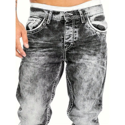 👖 50% RABATT! 🎉 Kreative Schlichte Stretch-Jeans für Herren im Emotional-Rock-Stil – Bequeme Passform, Moderner Look & Perfekt Für Den Alltag 💙