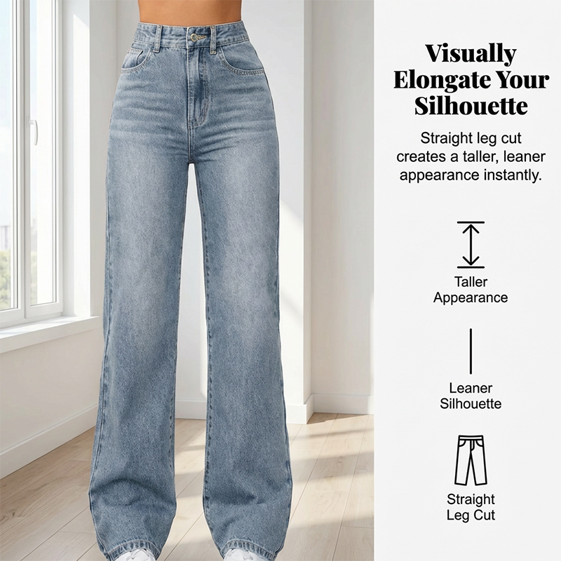 💎 -50% DAMEN HIGH-WAIST JEANS! 💎 Gerades Bein, Figurformend & Premium Retro-Denim (XS-XL)