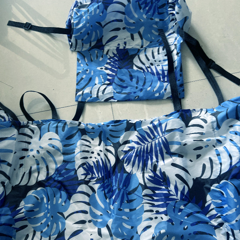 💎 -50% AUFBLASBARER POOLSESSEL! 💎 Tropisches Blätterdesign, Inkl. Pumpe &amp; Ultraleicht – Ihr Sommer-Highlight