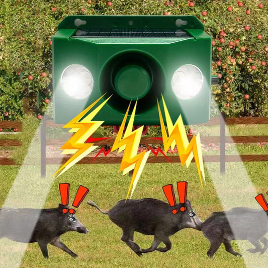 🔥🔥Solarbetriebene Tierabwehr-Warnlichter mit lautem Alarm
