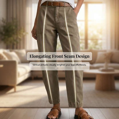 Utility-Hose für Damen mit hoher Taille und schmal zulaufendem Schnitt