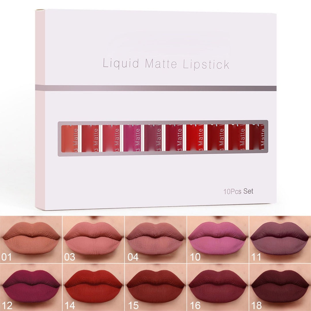 💄 LIMITIERTES ANGEBOT: 50% RABATT! 💋 18er-Set Mattierender Lipgloss – Langanhaltend, Wasserdicht &amp; Vitamin-E-Pflege 🎁