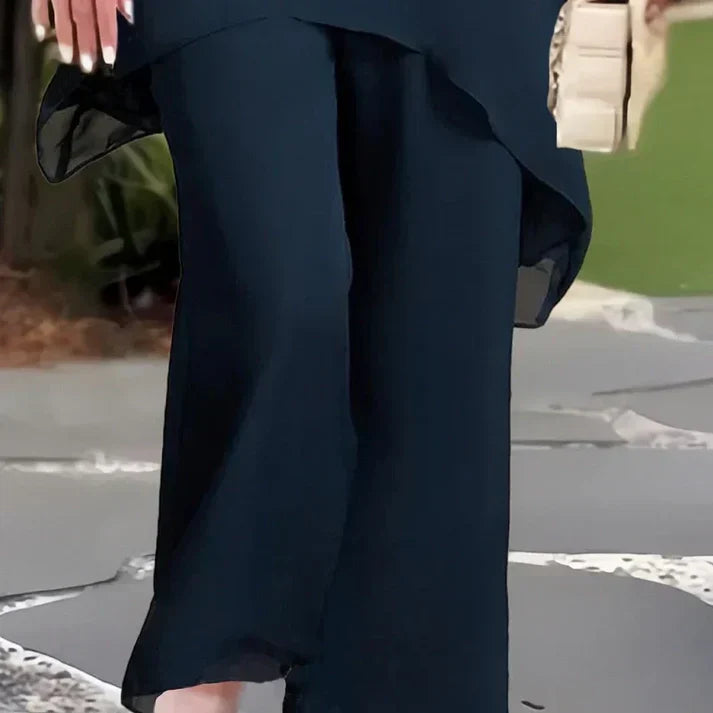 📢2026 Hot Sale 50% OFF💞Charming Irregular Top &amp; Wide Leg Pants Set✨Comfortable, elegant &amp; perfect for spring 🌸