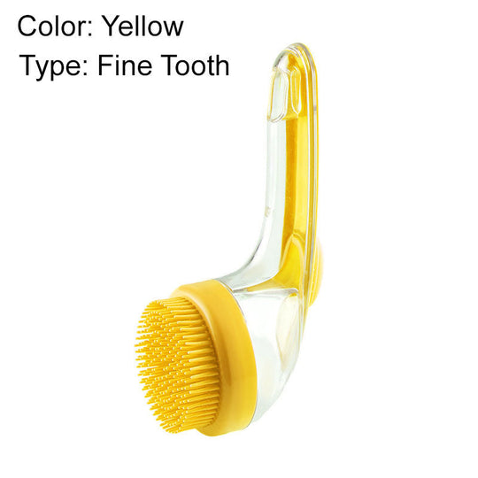 🛁🐾 Pet Bath Brush with Soap Dispenser – Long Handle, No Bending, Soft &amp; Efficient, Easy Bath at Home 🧼✨