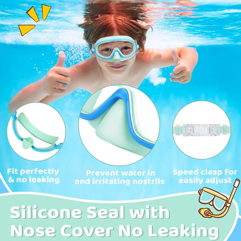 🏊 SUMMER SALE! 🌊 Kids Anti-Choke Swim Goggles with Nose Cover 🐬 Anti-Fog, Leak-Proof &amp; Comfortable Fit