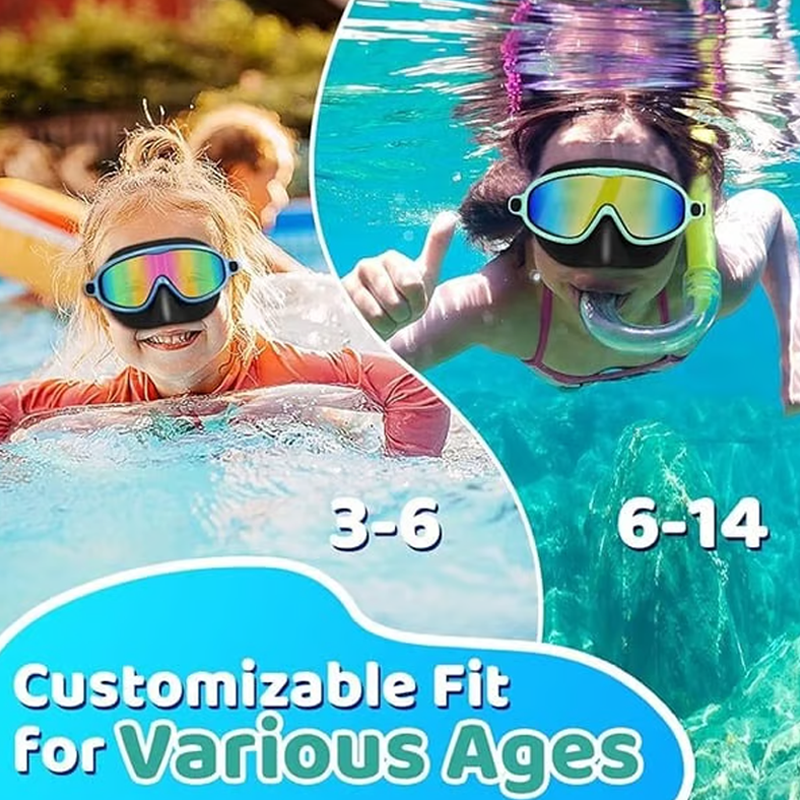 🏊 SUMMER SALE! 🌊 Kids Anti-Choke Swim Goggles with Nose Cover 🐬 Anti-Fog, Leak-Proof &amp; Comfortable Fit