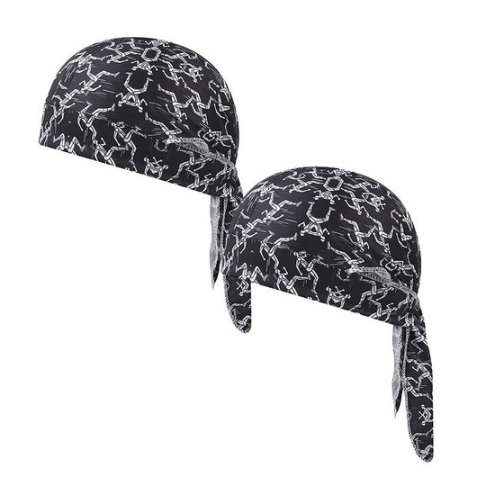 Paisley Cooling Headscarf Cap Set, Motorcycle Pirate Head Wrap Safety Helmet Liner, Elastic Fit Hand Washable Multifunctional Outdoor Headwear for Athletes &amp; Outdoor Enthusiasts