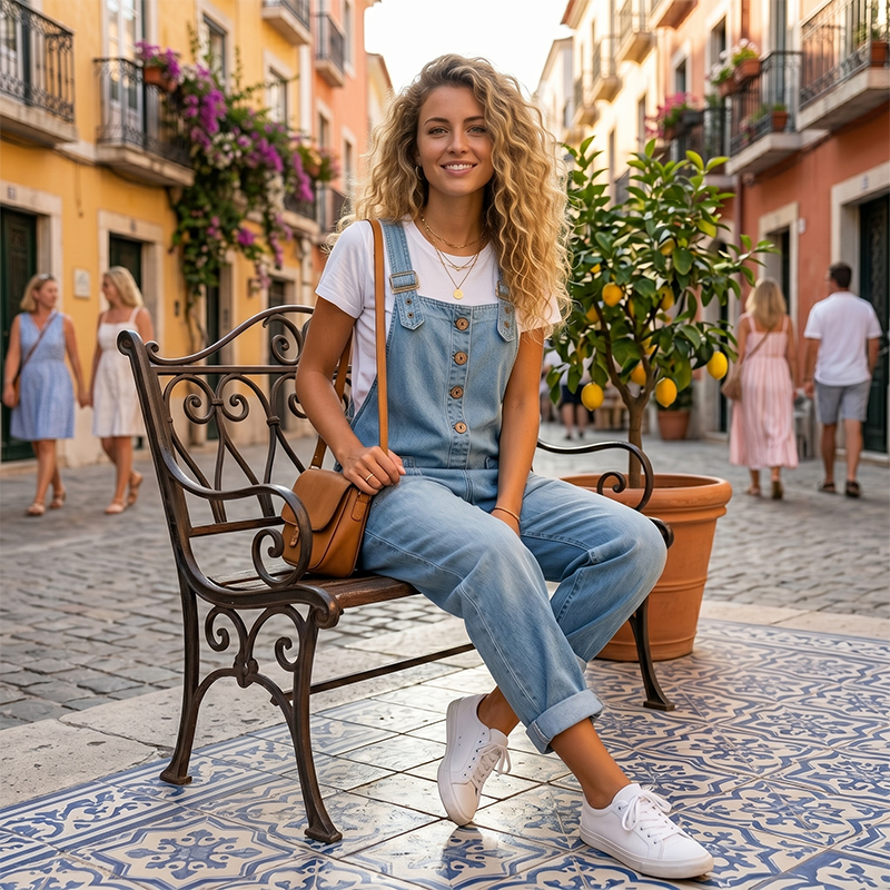 Trending Now👖 Baggy Denim Overalls with Adjustable Straps – Relaxed Fit &amp; Deep Pockets for Everyday Comfort