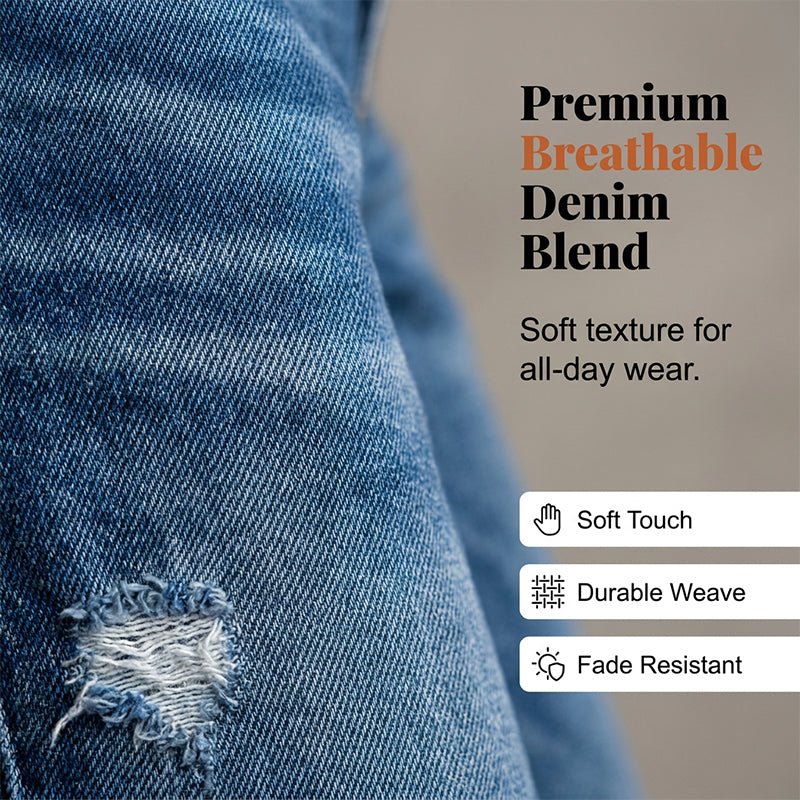 👖 LIMITED-TIME 50% OFF! 🌿Women's Fashionable Slim-Fit Distressed Jeans