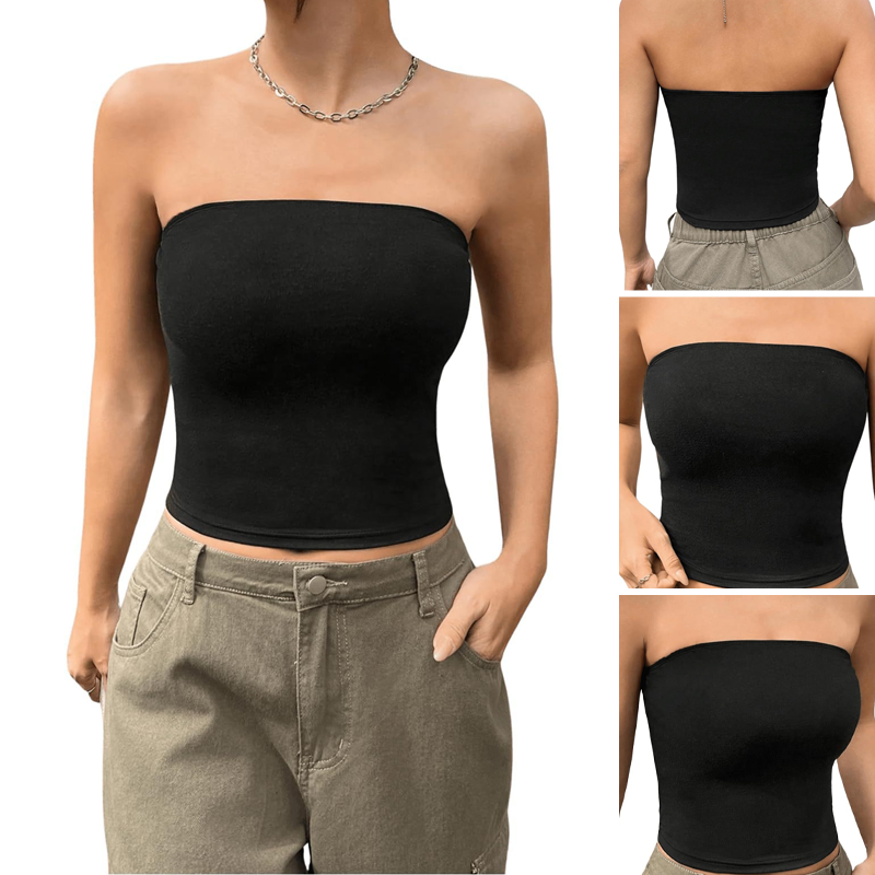 🔥 50% OFF TODAY! 💕 Women’s Soft Strapless Tube Top ✨ Seamless Comfort, Secure Fit &amp; Effortless Style