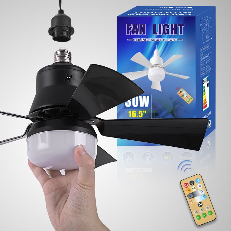 🔥40W LED Ceiling Fan Light – 20.5” Ultra-Quiet with Remote 🎯 | E27 + FREE B22 Adapter 🔌 | For Bedroom 😴, Kitchen 👩‍🍳 &amp; Garage 🛠️ – UK Ready! 🇬🇧