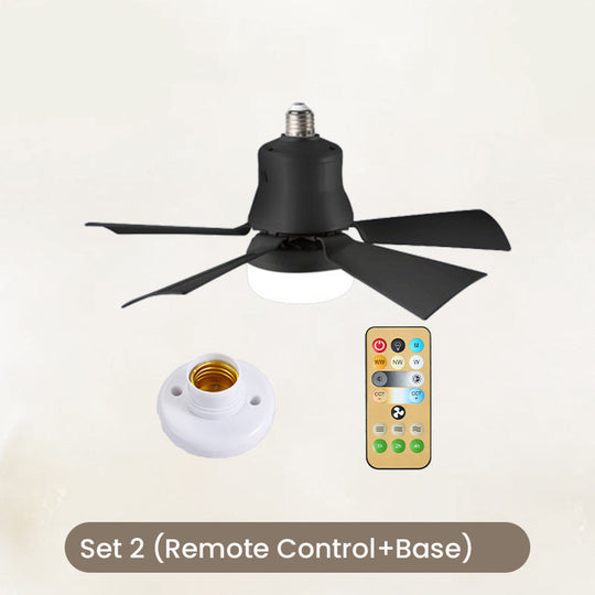 🔥40W LED Ceiling Fan Light – 20.5” Ultra-Quiet with Remote 🎯 | E27 + FREE B22 Adapter 🔌 | For Bedroom 😴, Kitchen 👩‍🍳 &amp; Garage 🛠️ – UK Ready! 🇬🇧