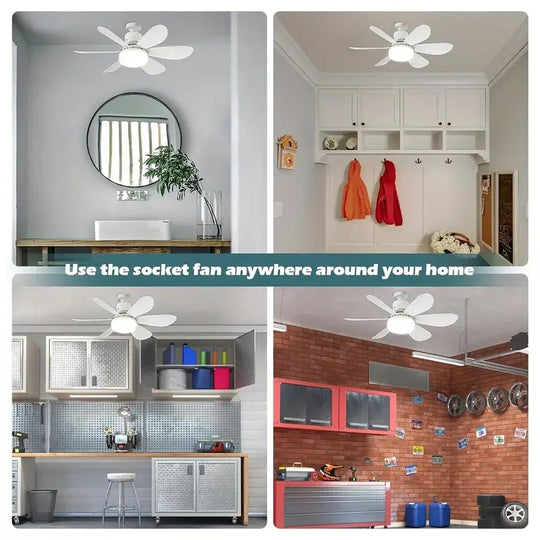 🔥40W LED Ceiling Fan Light – 20.5” Ultra-Quiet with Remote 🎯 | E27 + FREE B22 Adapter 🔌 | For Bedroom 😴, Kitchen 👩‍🍳 &amp; Garage 🛠️ – UK Ready! 🇬🇧