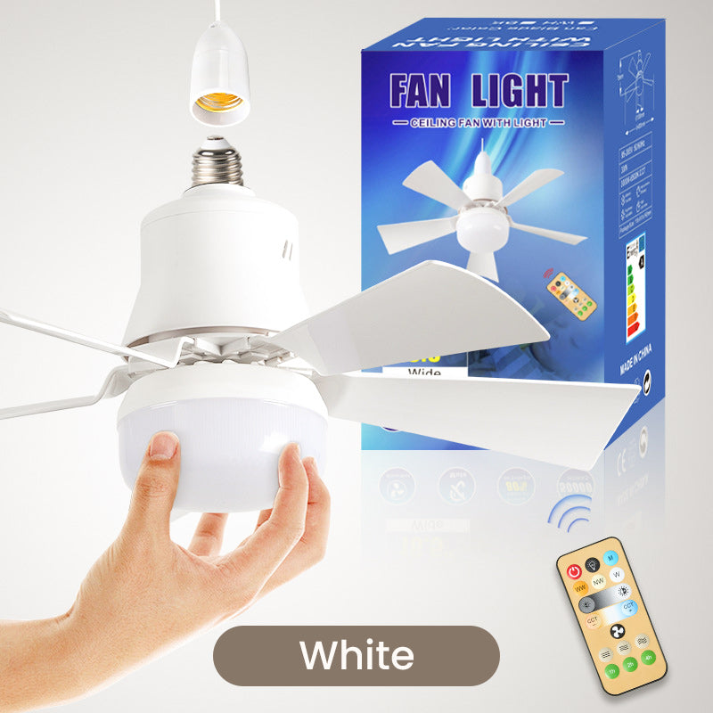 🔥40W LED Ceiling Fan Light – 20.5” Ultra-Quiet with Remote 🎯 | E27 + FREE B22 Adapter 🔌 | For Bedroom 😴, Kitchen 👩‍🍳 &amp; Garage 🛠️ – UK Ready! 🇬🇧